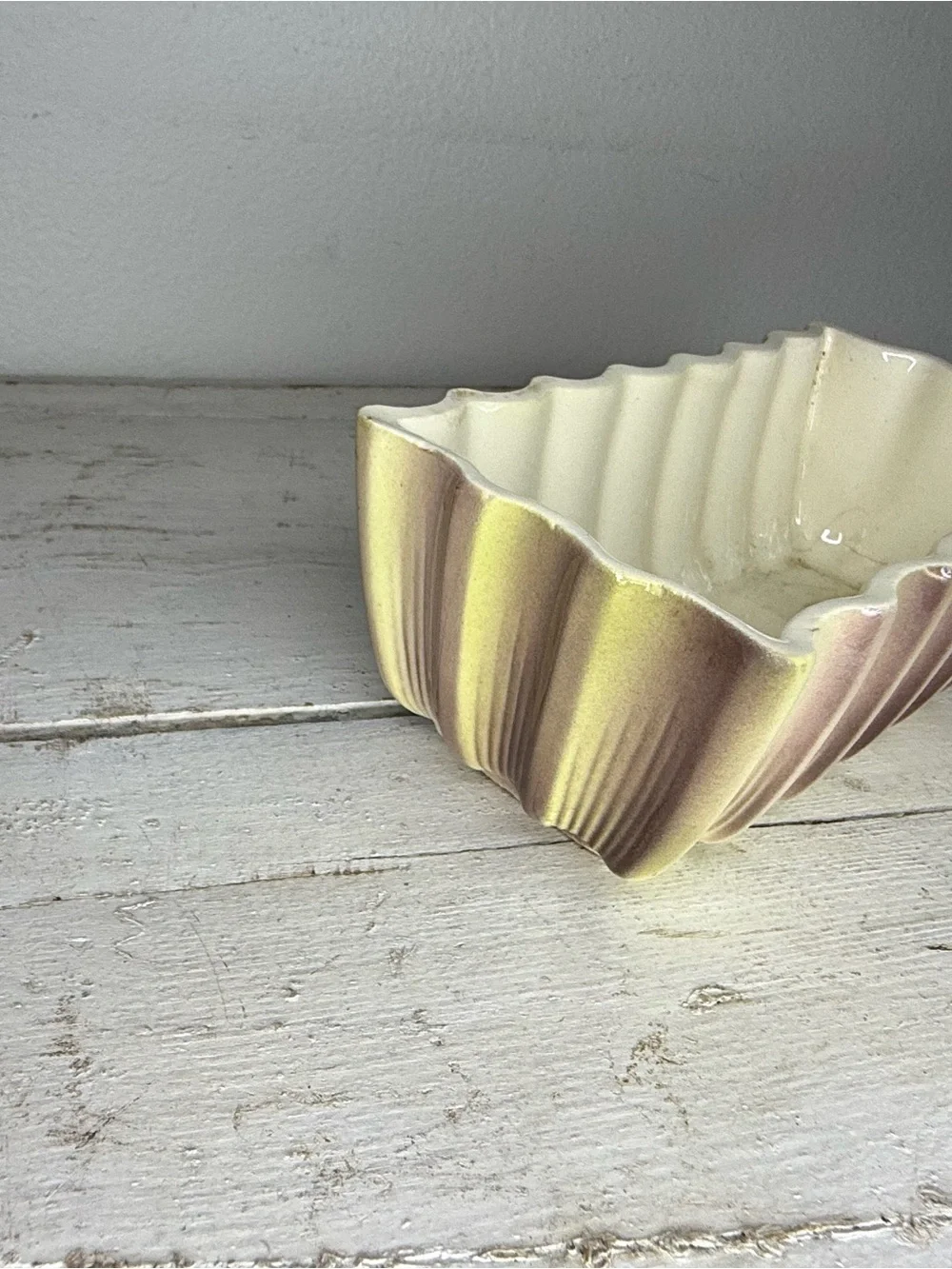 Vintage Royal Windsor ceramic planter, yellow, brown, 1970s, Retro planter, MCM